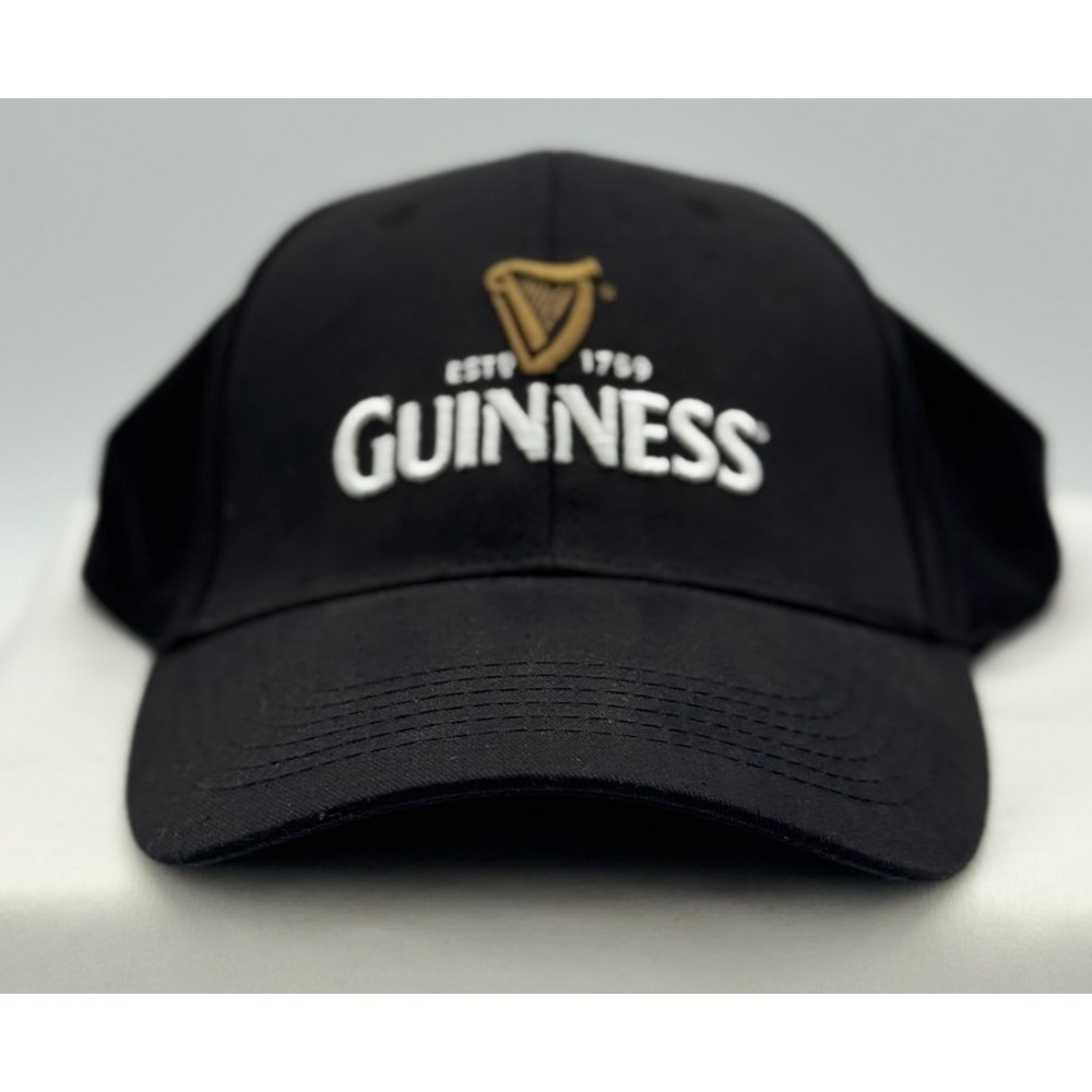 Guinness Strap Back Black Hat / Cap - OSFA - NEW With Out Tags - Tangerine